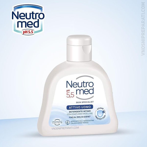 Neutromed Attivo Uomo PH 5.5 интимен душ гел 200 ml