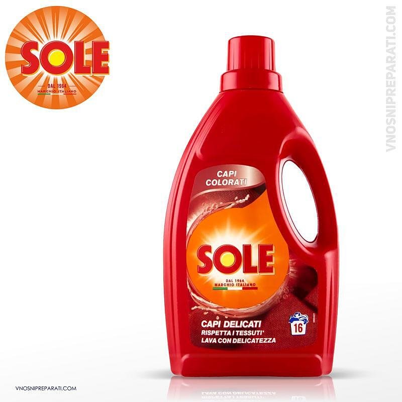 Sole Capi Colorati Capi Delicati препарат за пране 16 пр